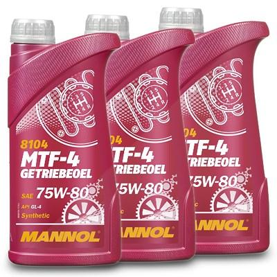 Mannol 3x 1 L MTF-4 GETRIEBEÖL 75W-80 API GL-4 [Hersteller-Nr. MN8104-1] Image