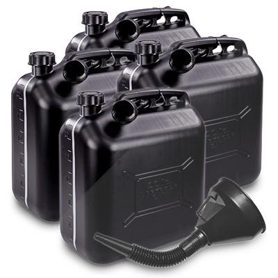 Proplus 4x Benzinkanister 20L Kunststoff schwarz UN-geprüft + Tri Image