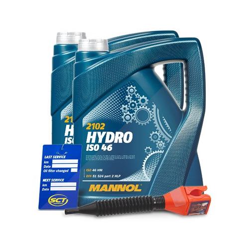 Mannol 10 L Hydro ISO 46 Hydrauliköl + Ölwechsel-Anhänger + Einfülltrich [Hersteller-Nr. MN2102-5]