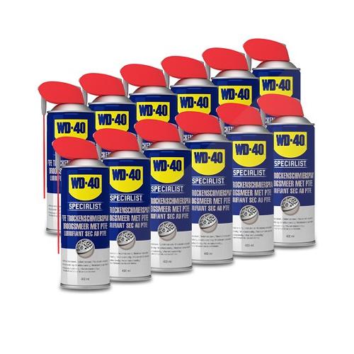 Wd-40 12x 400ml PTFE Trockenschmierspray [Hersteller-Nr. 49394/25NBA]