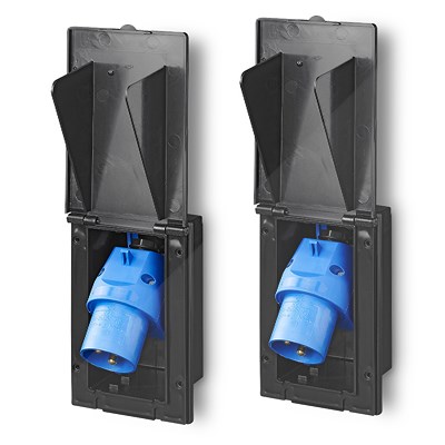 Proplus 2x CEE-Einspeisestecker Einbau rechteckig schwarz [Hersteller-Nr. 373505BK] Image