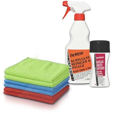 Yachticon Acrylglas Pflege-Set Acrylglas Kratzer Entferner + Pflege + Mikro Image