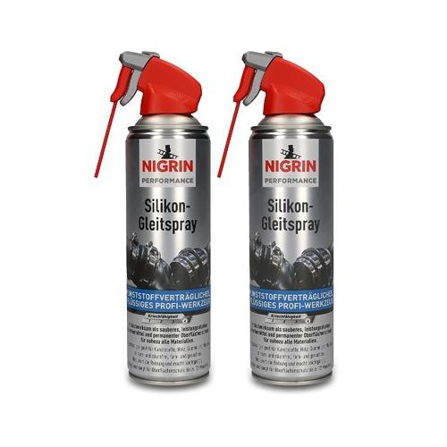 Nigrin 2x 500 ml PERFORMANCE Silikon-Gleitspray [Hersteller-Nr. 72241]