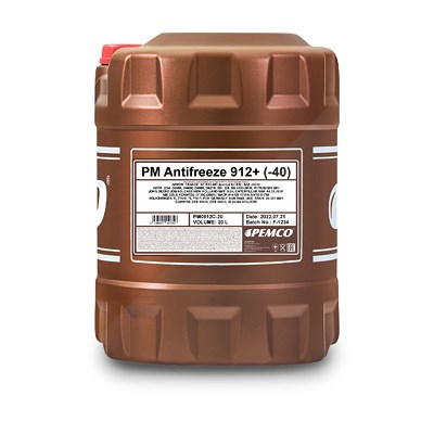 Pemco 20 L Antifreeze 912+ Kühlerfrostschutzkonzentrat [Hersteller-Nr. PM0912C-20] Image