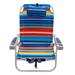 Arlmont & Co. Monteco Reclining Beach Chair Metal in Blue/Gray/Red | 32.5 H x 25 W x 24.6 D in | Wayfair A788F114CD9941749AA1B9B10354370C