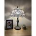 Astoria Grand Manitou Table Lamp Stained Glass LED Bulb Included 19" H Glass/Metal in Black | 19 H x 12 W x 12 D in | Wayfair