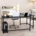 17 Stories Castauqua L-Shape Desk Wood/Metal in Black | 29 H x 66 W x 49.5 D in | Wayfair 53870865BC824930B5D8CDE005DDADBB