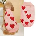 Brand Clearance!!Valentine s Day Love Heart Dog Sweaters Pet Knitted Sweater Winter Warm Puppy Dog Coat Small Dog Coats Warm Vest Warm Puppy Knit Clothes for Holiday Valentine s Day Dress