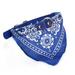 Dog Bandana Collar Adjustable Cat Pet Neckerchief Pu Collar Printed Scarf