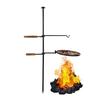 Miumaeov 2-In-1 Fire Pit Grill Adjustable Swivel Campfire Grill Charcoal Campfire Grill