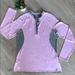 Adidas Tops | Adidas Women's Long Sleeve Pink Gray Athletic Top Size Medium | Color: Gray/Pink | Size: M