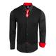 Langarmhemd RUSTY NEAL Gr. 4XL, EURO-Größen, schwarz (schwarz, rot) Herren Hemden Langarm