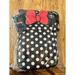 Disney Bags | Disney Minnie Mouse Black Polka Dot Bow Crossbody Bag 8”X5” | Color: Black/Red | Size: Os