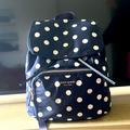 Kate Spade Bags | Kate Spade Little Better Sam Nylon Medium Drawstring Backpack Rich Navy Dot | Color: Blue/White | Size: Os