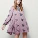 Free People Dresses | Free People Austin Embroidered Mini Dress (Size M) | Color: Purple | Size: M