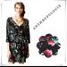 Anthropologie Dresses | Anthropologie Maeve Floral Batwing Mini Dress | Color: Black | Size: M
