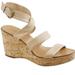 J. Crew Shoes | J. Crew Sevigne Nude Italian Leather Wrap Wedge Sandals - Size 10 | Color: Cream/Tan | Size: 10