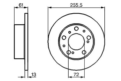 Bosch Bremsscheibe [Hersteller-Nr. 0986478067] für Fiat, Citroën, Talbot, Peugeot Image