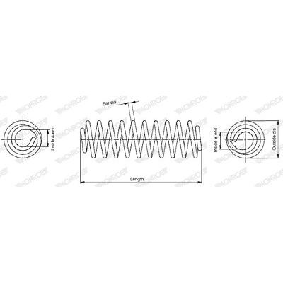Monroe Fahrwerksfeder [Hersteller-Nr. SP3921] für Seat, Skoda, VW Image