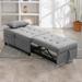 Mixoy Put Out Bed Couch,4-in-1 Tufted Convertible Sofa Chair with Adjustable Backrest