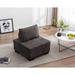 Modern Upholstered Barrel Chair Leisure Sofa Lounge Chair Lazy Sofa Rubber Wood Legs & Pillow Removable Armless Accent Chair