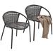 Fernald Woven Wicker Indoor/Outdoor Chairs Rattan Seating Set of 2