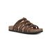 Women's Hamza Casual Sandal by White Mountain in Brown Leather (Size 11 M)