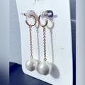 J. Crew Jewelry | J. Crew Gold Chain And Pearl Drop Earrings | Color: Gold/White | Size: Os