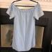 Athleta Dresses | Athleta Off Shoulder Dress Light Wash Sz M Chambray With Sleeve Detail | Color: Blue | Size: M