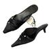 Zara Shoes | New Zara Women’s Satin Mules Size 37 Black | Color: Black | Size: 37eu