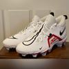 Nike Shoes | Nike Alpha Menace 3 Shark Football Cleat Red White (Cv0582-103) Mens Size 12 New | Color: White | Size: 12