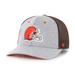 Men's '47 Gray/Brown Cleveland Browns Pixelation Trophy Flex Hat