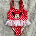 Disney Swim | Disney Baby Girls' Minnie Mouse One Piece Swimsuit - Size 18m | Color: Red/White | Size: 18mb