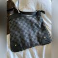 Gucci Bags | Authentic Gucci Canvas Crossbody Bag | Color: Black/Gray | Size: 10"W X 9.5"H X 0.5"D