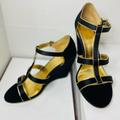 Coach Shoes | Coach Shoes Sandals Formal Wedge Heel.Size : 7.0 Width: M ; Color: Blk/Gold | Color: Black/Gold | Size: 7