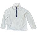 J. Crew Jackets & Coats | J. Crew Pullover Teddy Jacket White Sherpa Fuzzy Coat S Jcrew | Color: Blue/White | Size: S