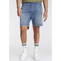 Jeansbermudas LEVI'S PLUS "501 HEMMED SHORTS" Gr. 44, N-Gr, lila (dark indigo) Herren Jeans