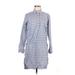 Gap Casual Dress - Mini Collared 3/4 sleeves: Blue Print Dresses - Women's Size X-Small