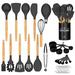 DGPCT 23 PCS Silicone Cooking Utensil Set, Non-Stick Kitchen Utensils Set Wooden Handle, Heat Resistant | Wayfair USWF-CJ-069