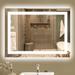 Orren Ellis Adlemi Defogger & CCT Remembrance Beveled Frameless Lighted Bathroom Mirror | 32 H x 24 W x 1.56 D in | Wayfair