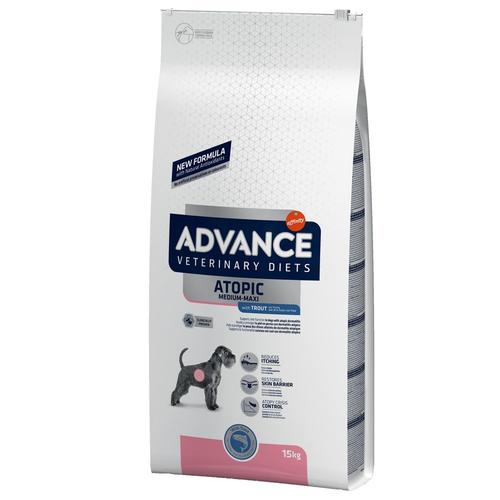 15kg Atopic mit Forelle Advance Veterinary Diets Hundetrockenfutter - 14+1kg gratis!