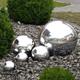 Boule à facettes boule de jardin boule flottante en acier inoxydable boule creuse polie boule rose,
