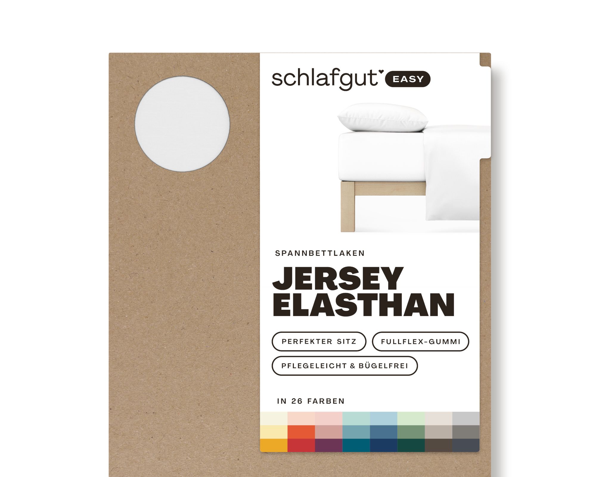 schlafgut »Easy« Jersey-Elasthan Spannbettlaken XL / 132 Yellow Light Image