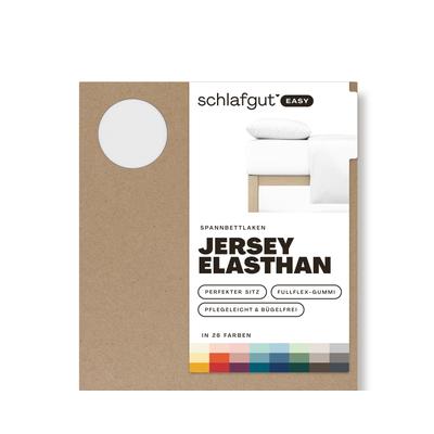 schlafgut »Easy« Jersey-Elasthan Spannbettlaken XL / 128 Grey Mid