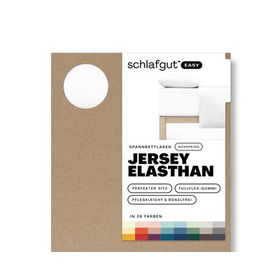 schlafgut »Easy« Jersey-Elasthan Spannbettlaken für Boxspring XL / 536 Blue Light