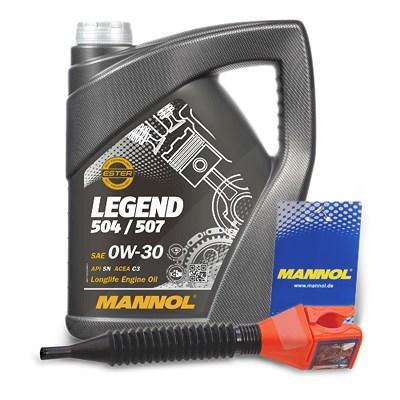 Mannol 5 L LEGEND 504/507 + Ölwechsel-Anhänger + Einfülltrichter [Hersteller-Nr. MN7730-5] Image