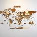 Breakwater Bay 3D Wooden World Map for Wall in Brown | 41.1 H x 78.7 W x 1 D in | Wayfair 3CFEB7BC193C42D3A7D8A98507CEA3A8