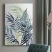 Bay Isle Home™ Twilight Palms I - Wrapped Canvas Painting Canvas, Solid Wood in Blue/Green/White | 12 H x 8 W x 1 D in | Wayfair