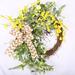 The Holiday Aisle® 26" Wreath Most Realistic Faux/Silk/Wood/Twig in Brown/Green/Yellow | 26 H x 26 W x 6 D in | Wayfair