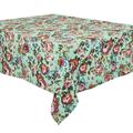 Nappe grand format en coton imprimé fleuri Lagon 140x235